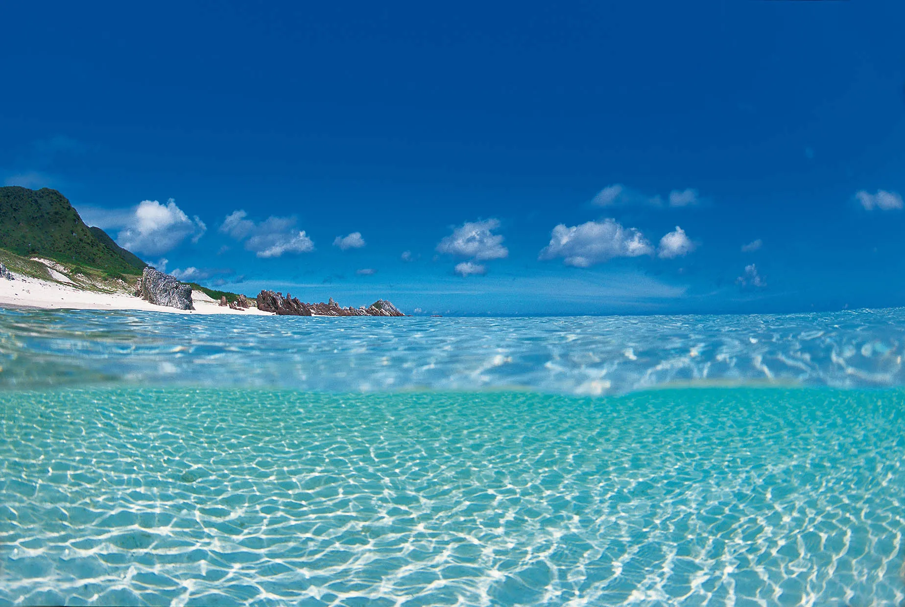 iheya island crystal clear waters