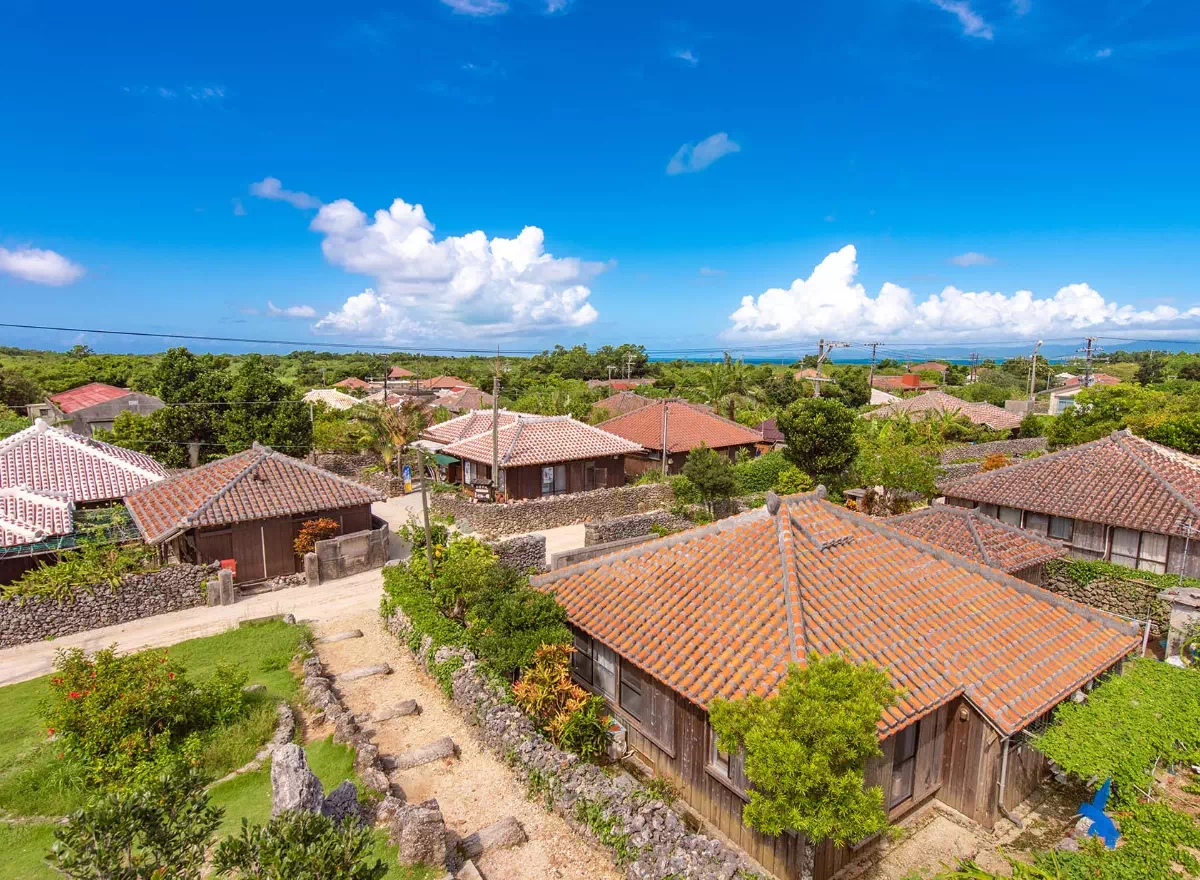taketomi island village view