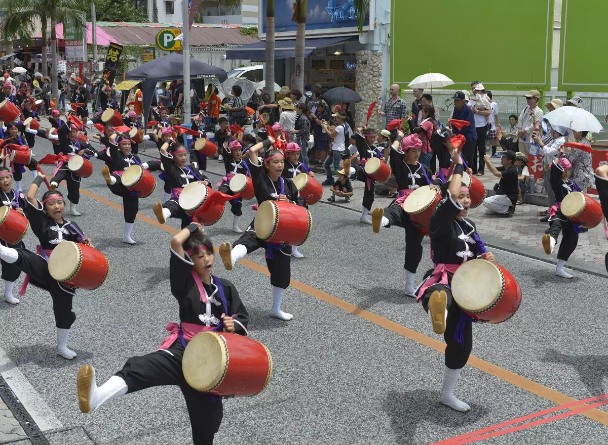 august okinawa eisa parade