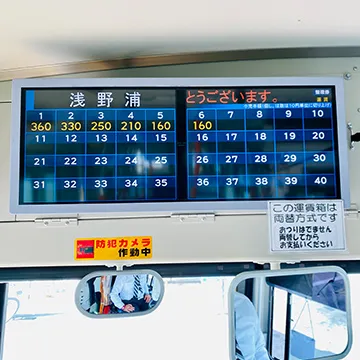 local buses fare display