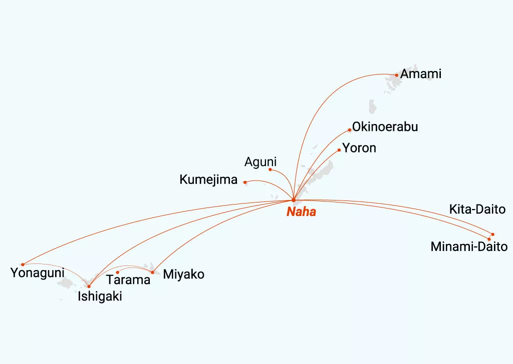 map flights islands