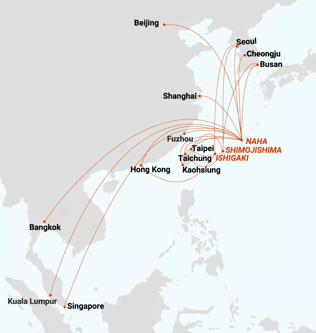 map international flights