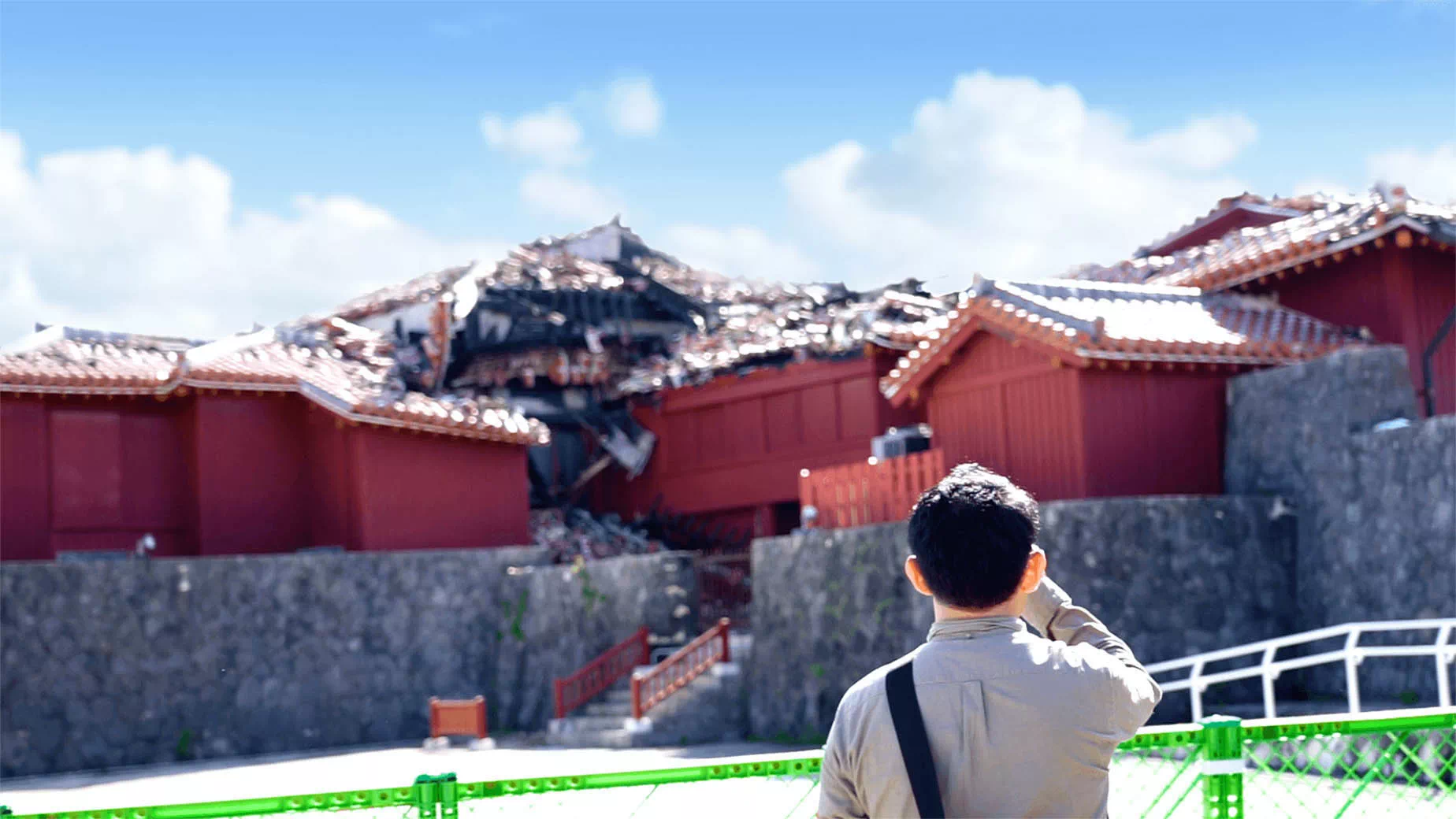 shurijo castle damaged building