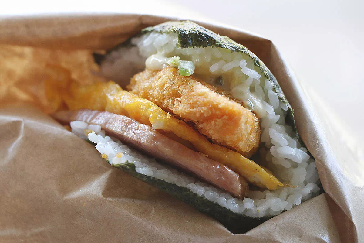 pork egg onigiri