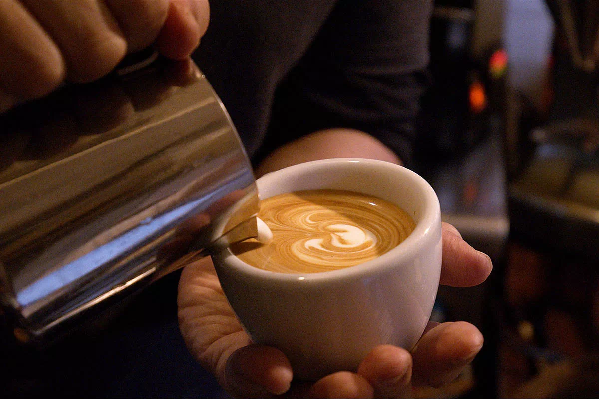 pouring coffee