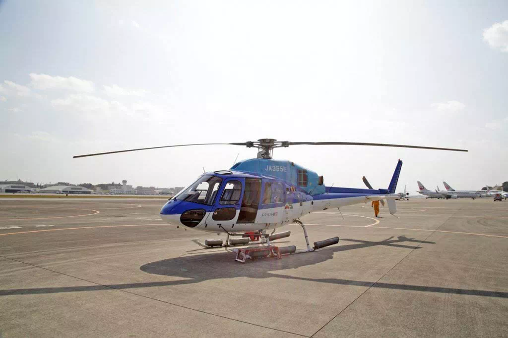 landed helicopter