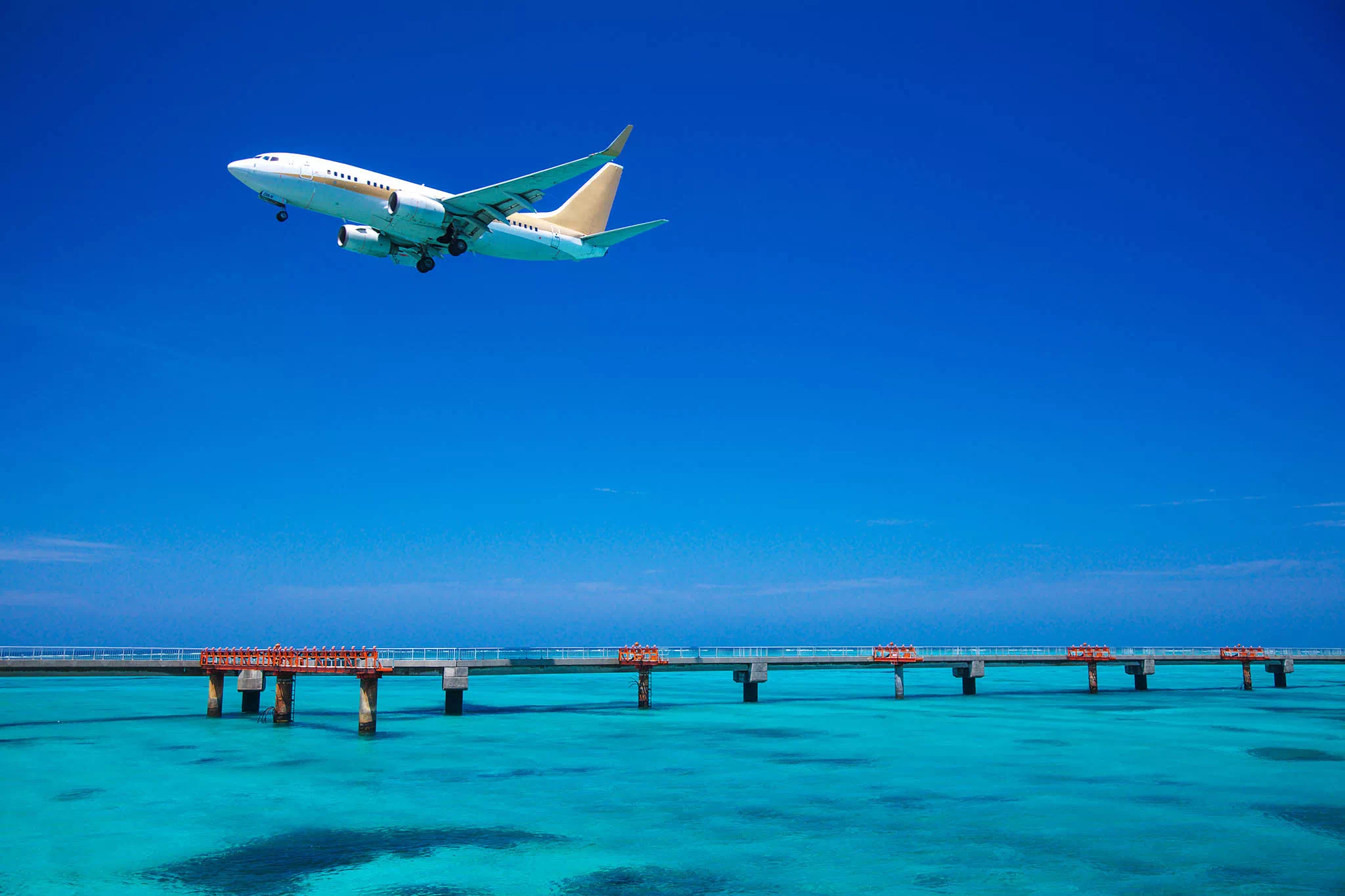 下地島的飛機降落景觀