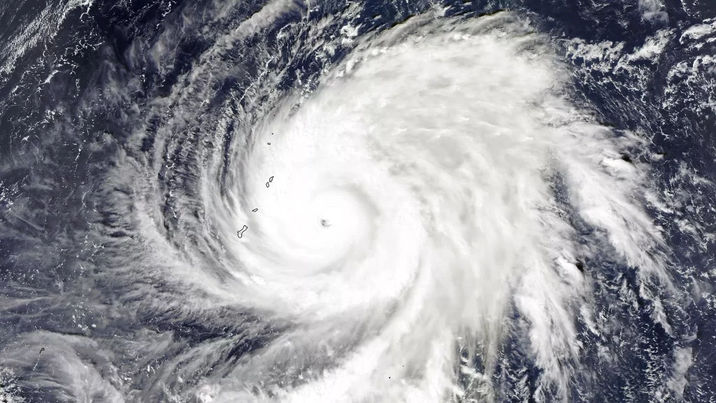 typhoon from above